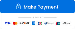A blue banner with the words " make payments ".